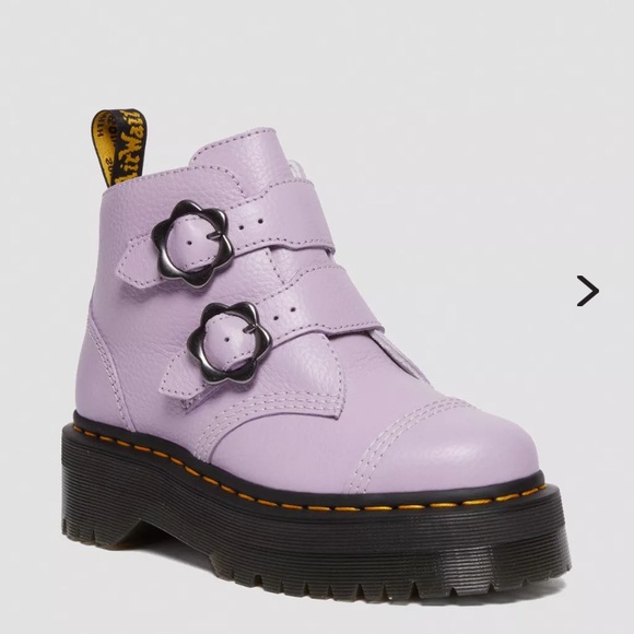 DR MARTENS • devon flower boot in lilac NEW - Picture 4 of 6